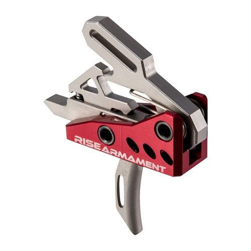 Il grilletto Advanced Performance Trigger di Rise Armament offre un'ottima prestazione con un peso di 3.5 lb, reset rapido e minima corsa, tutto a un prezzo accessibile.