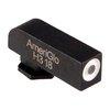 Il mirino anteriore AmeriGlo Tritium per Glock offre un design a profilo basso, costruzione in acciaio, e punti tritium per un'acquisizione rapida del bersaglio.