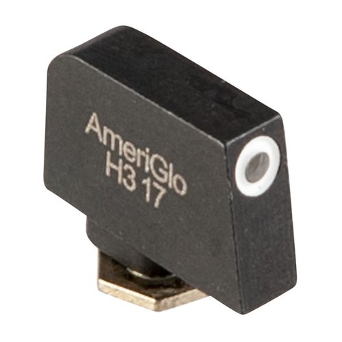 Il mirino anteriore AmeriGlo Tritium per Glock offre un design a basso profilo, costruzione in acciaio e punti di trizio per acquisire rapidamente il bersaglio.