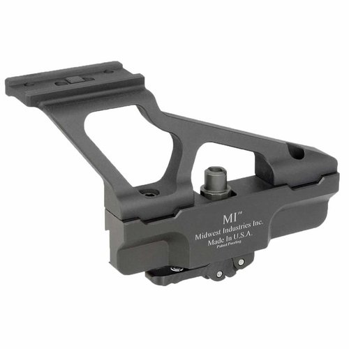 Il Midwest Industries AKG2 Side Mount offre una base tattica in alluminio resistente, design monopezzo e finitura anodizzata nera per montare ottiche sull'AK-47 in modo sicuro.