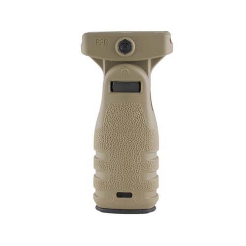 Aggiungi il Mission First Tactical AR-15 React Folding Vertical Grip per un controllo migliore, riduzione del rinculo e spazio per batterie, compatibile con il rail Picatinny.