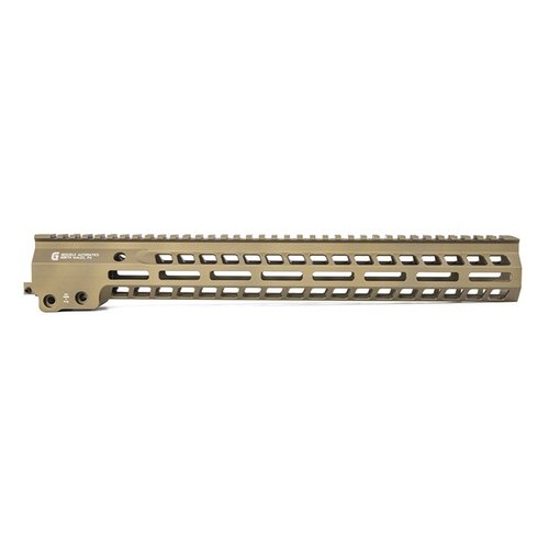 Il Geissele MK14 Super Modular Rail offre un profilo sottile per una presa confortevole, numerosi slot M-LOK per accessori e un sistema di free-float per il canna.