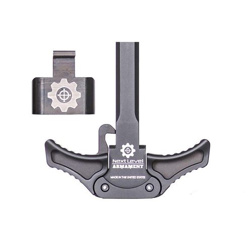 Migliora il tuo SIG Sauer MPX con il NLA Charging Handle: operazione ambidestra, maggiore superficie per il racking e piastretta in acciaio per una durata superiore.