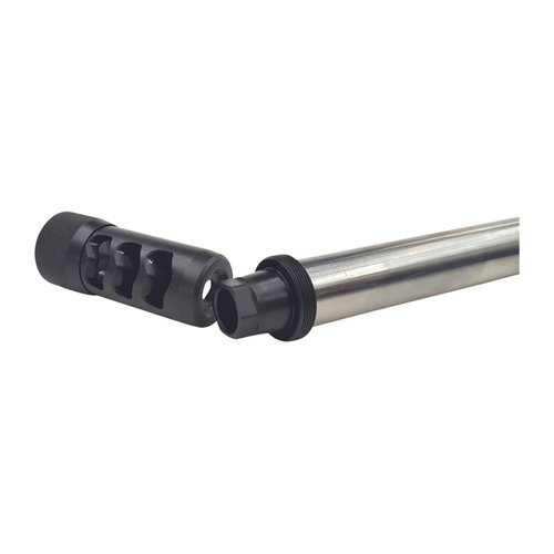 Potenzia le tue armi con gli adattatori universali Hellfire Muzzle Brake, progettati per un allineamento preciso e realizzati in acciaio inox di alta qualità.