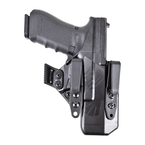 L'Eidolon Holster offre una vestibilità perfetta per il Glock G17, massimizzando comfort e occultamento, con punti di attacco per accessori e un cinturino da 1.5