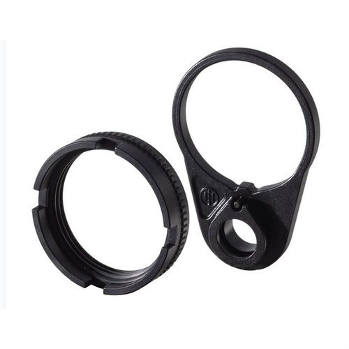 Il set Ratchet Lock Castle Nut End Plate di Primary Weapons offre un'installazione facile su buffer tube mil-spec o commerciali e include un attacco QD.