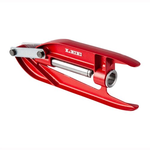 La Lee Breech Lock Hand Press è leggera e portatile, con cambio rapido dei dies e grande potenza, ideale per ricaricare anche le cartucce magnum.