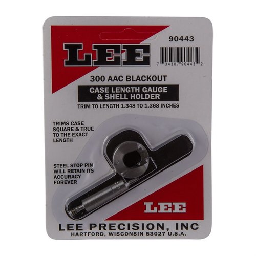 Il Case Length Gauge LEE è un modo preciso e semplice per accorciare e quadrato l'orlo del bossolo, utilizzabile con il Cutter e Lock Stud.