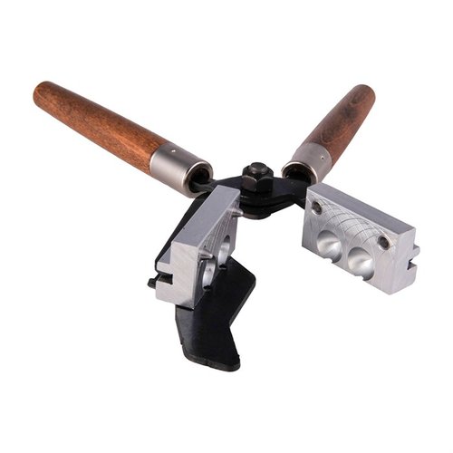 Le stampi a doppia cavità Lee per palle tondo da 0,495" offrono un taglio tangenziale che elimina il fastidioso nib. Inclusi manici e piastra dello sprue.