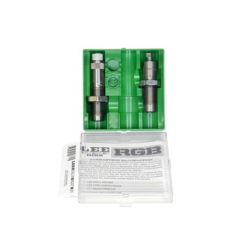 Il set di die Lee RGB per il .223 Remington include un Full Length Sizer Die e un Easy Adjust Dead Length Bullet Seating Die, ideale per ricariche precise.