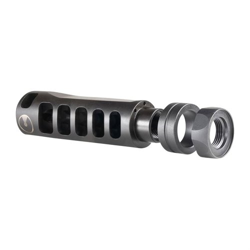 Il compensatore Ultradyne Apollo S 6.5 Creedmoor riduce il rinculo, controlla l'innalzamento della volata e minimizza i gas, migliorando la precisione e i tempi di tiro.