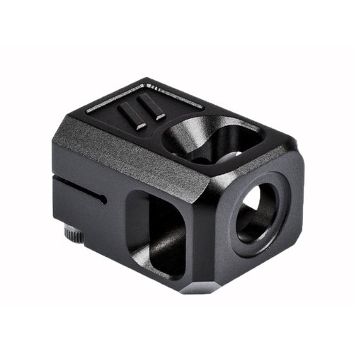Riduci il rinculo e il sollevamento della volata con il Zev Technologies Glock V2 PRO Compensator, compatibile con tutte le canne Glock 9mm a passo 1/2x28.