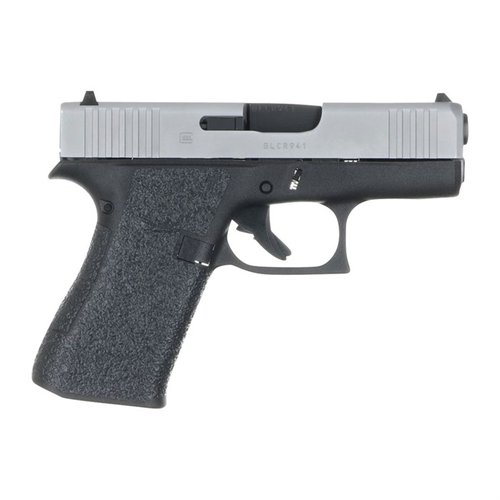 Il grip TALON per Glock 43X/48 offre copertura totale sui pannelli laterali e sotto il grilletto, migliorando la presa e il controllo durante il tiro.