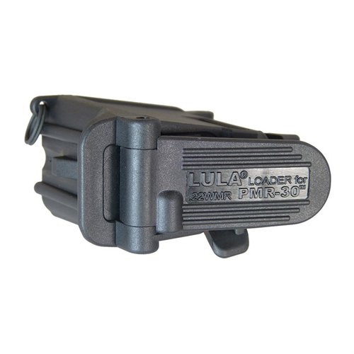 Il KELTEC PMR-30 LULA® è un caricatore e scaricatore per magazine che facilita il caricamento delle munizioni .22 WMR, risparmiando le dita e prolungando la vita del magazine.