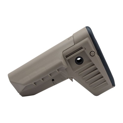 Il BCMGUNFIGHTER SOPMOD Mod 1 offre un miglior supporto per la guancia, design anti-impiglio, punti di attacco ambidestri e scomparto per il deposito.