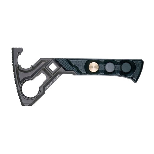 La Armorer's Master Wrench di Real Avid offre un design ergonomico, superfici di montaggio versatili e un martello integrato con teste intercambiabili per un uso efficiente.