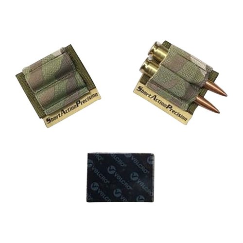 Il SAP Two Round Holder consente di tenere due colpi extra a portata di mano, si attacca con Velcro e si adatta a diverse dimensioni di cartucce.