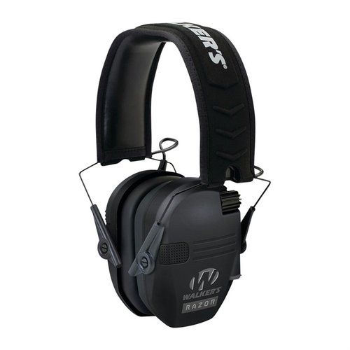 Le Walkers Razor Slim Electronic Muffs offrono un design compatto e pieghevole, 23 dB di riduzione del suono, comfort migliorato e tecnologia Sound Activated Compression.