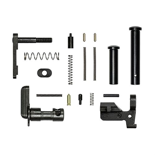 Il kit Aero Precision AR 308 M5 include tutti i componenti necessari per il tuo lower, senza gruppo di controllo del fuoco e impugnatura, ideale per personalizzazioni.