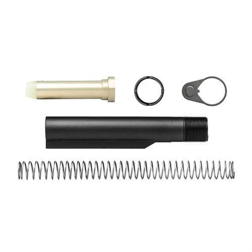 Il kit AR-15 Carbine Buffer di Aero Precision include un tubo buffer mil-spec in alluminio 7075-T6, molle e pesi personalizzabili per ridurre l'overgassing.