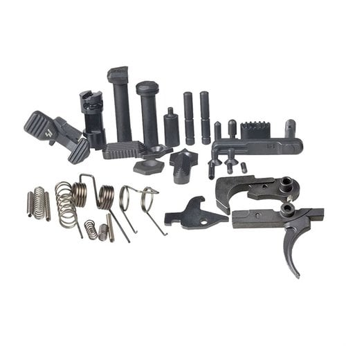 Il kit AR Enhanced Lower Receiver Parts offre un miglioramento completo per l'AR15, con un grilletto preciso e una sensazione di scatto fluida e sicura.