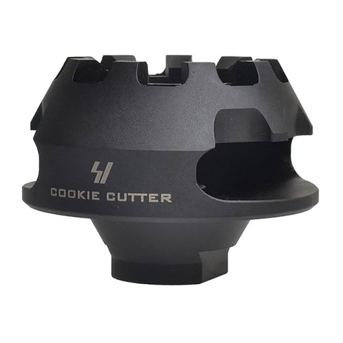 Il COOKIE CUTTER COMP di Strike Industries riduce notevolmente il rinculo e il sollevamento della volata su SBR e AR-Pistols, ed è anche un ottimo frangivetro!