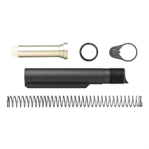 Il kit AR-15 Enhanced Carbine Buffer offre un tubo migliorato, supporto per il gruppo di carrier, e opzioni di Heavy Buffer per prestazioni ottimali.