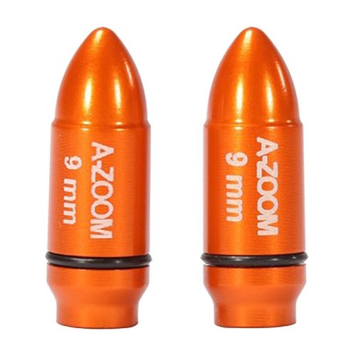 Le AMMO SNAP CAP DUMMY ROUNDS A-ZOOM 9MM LUGER consentono di praticare il caricamento, lo scaricamento e il dry firing, migliorando le abilità di tiro e la gestione dell'arma.
