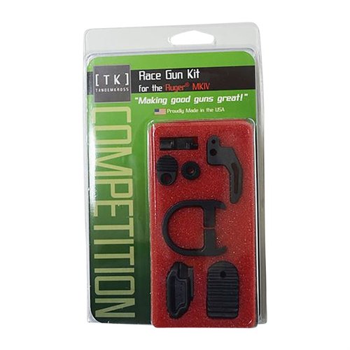 Il Race Gun Kit per Ruger® MKIV™ 22/45™ migliora prestazioni e affidabilità con un grilletto ottimizzato, caricamento facilitato e rilascio del caricatore esteso.