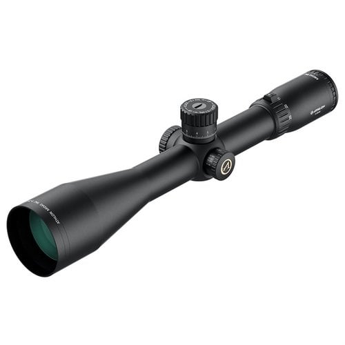 Il MIDAS TAC HD 5-25X56MM FFP offre versatilità con parallax minimo di 25 yard, ottica HD, Zero Stop e 32 Mils di elevazione per colpi precisi a qualsiasi distanza.
