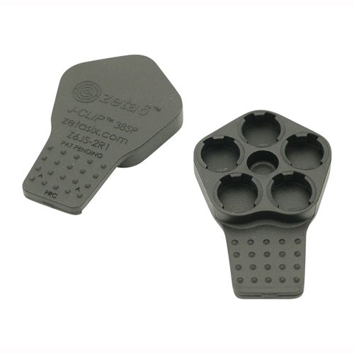 Il J-CLIP™ Speedloader per revolver J-Frame da 5 colpi è realizzato in poliuretano resistente, compatibile con S&W, Taurus e Rossi, ideale per 38 Special e 357 Magnum.