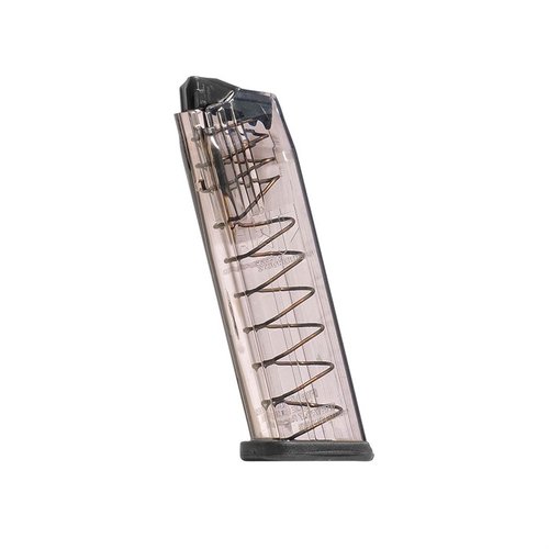 Caricatore H&K VP9 9mm da 17 colpi, resistente agli urti e alle sostanze chimiche, con design ergonomico e corpo traslucido per controllare le munizioni.