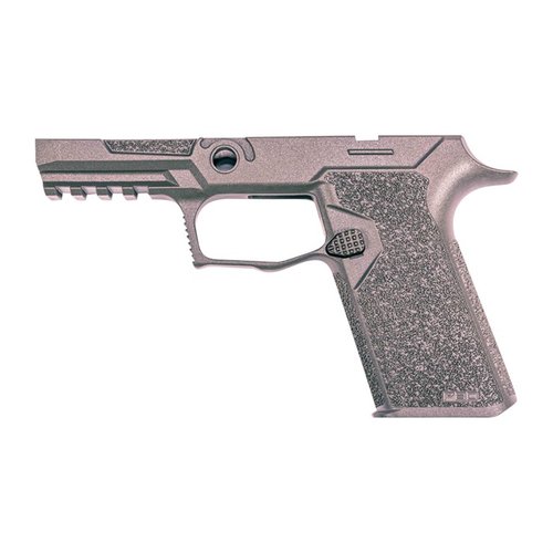 Il PF320PTEX™ Grip Module offre ergonomia avanzata, angolo di presa 1911, texture PTEX™ e compatibilità con componenti SIG SAUER® per P320™.
