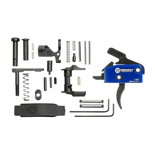 Il grilletto curvo drop-in migliorato Midwest Industries per AR-15 offre un peso di rilascio di 3,5 lb, un'installazione facile e un'eccezionale precisione.
