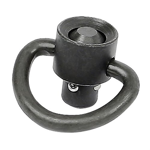 Il D-Ring Heavy Duty Flush Swivel di Midwest Industries è realizzato in acciaio, con pulsante a scomparsa per evitare rilascio accidentale, compatibile con slings da 1 1/4".