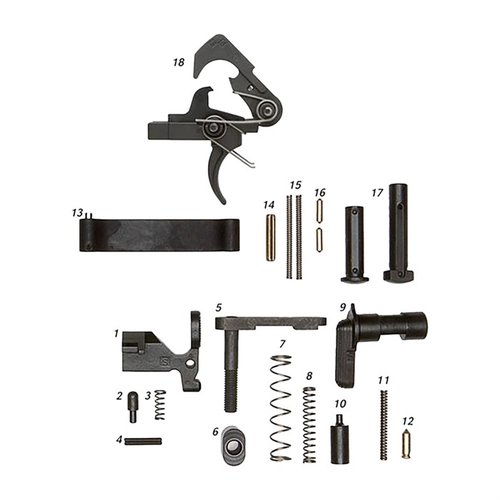 Kit completo di parti inferiori AR-15 con QMS Trigger, include tutto il necessario per l'assemblaggio, disponibile con o senza impugnatura!