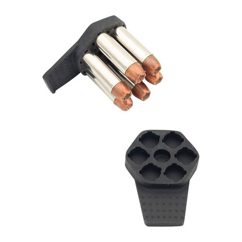 Il K-CLIP 6 SHOT SPEEDLOADER di ZETA6 è compatto, carica sei cartucce rapidamente e si adatta perfettamente a revolver K-frame e D-frame, ideale per il trasporto quotidiano.