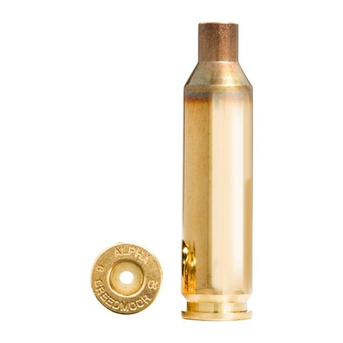 La cartuccia 6mm Creedmoor di Alpha Munitions offre una lunga durata grazie alla tecnologia OCD, disponibile con tasche per innesco Large o Small, in confezione da 100.