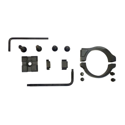 I supporti per ottiche Send It di Long Range Arms sono realizzati in alluminio, finitura nero opaco, per montare livelli su tubi ottici da 1