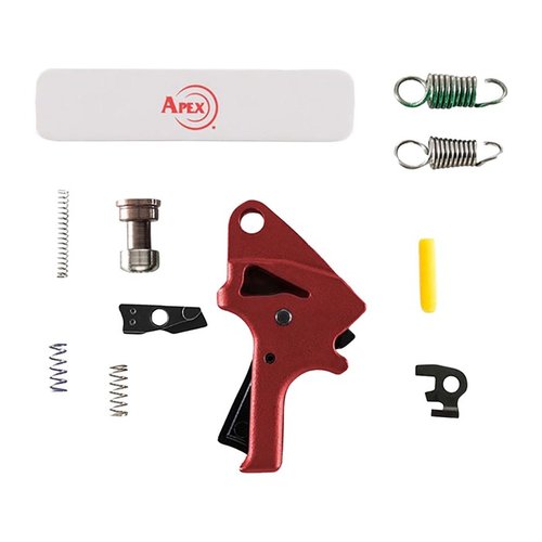 Il kit Apex Forward Set Trigger per M&P 2.0 offre un pull del grilletto più fluido, riduce il peso di circa 2 lbs e il viaggio del grilletto del 40%, senza modifiche necessarie.