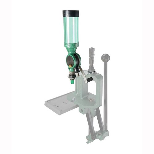 Il misuratore di polvere Uniflow-III RCBS offre precisione con tolleranze strette, capacità da 0.5 a 95 grani e un serbatoio anti-statico resistente per sessioni di ricarica prolungate.