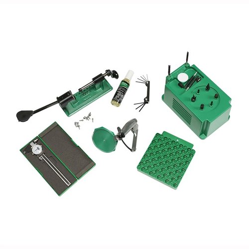 Il CASE PREPARATION KIT RCBS offre tutto il necessario per preparare la cartuccia: Brass Boss, trimmer manuale, lubrificante spray e strumenti di precisione.