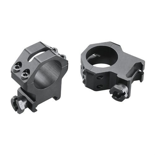 Anelli Skeleton a quattro fori in alluminio 6061 T6, leggeri e resistenti, con viti Torx no-strip per una montatura ottica sicura e duratura.