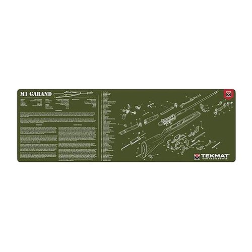 Il TEKMAT Long Gun Cleaning Mat per M1 Garand offre una protezione robusta con un design antiscivolo, diagramma dettagliato e facile pulizia per la tua arma.