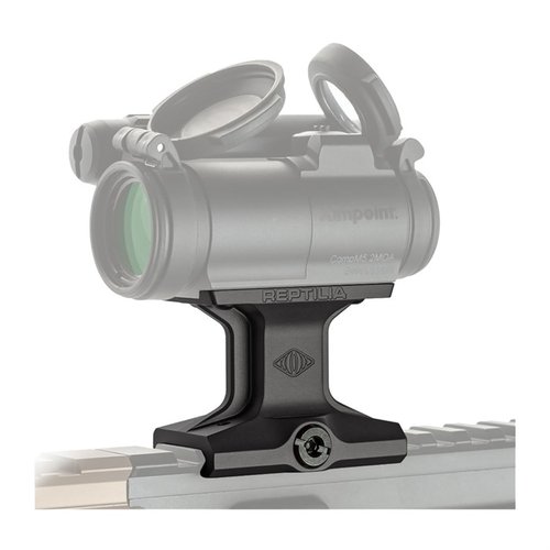 Il Aimpoint Micro DOT Mount™ di Reptilia è una soluzione leggera e compatta per ottiche red dot, realizzato in alluminio 7075-T6 e con design anti-snag.