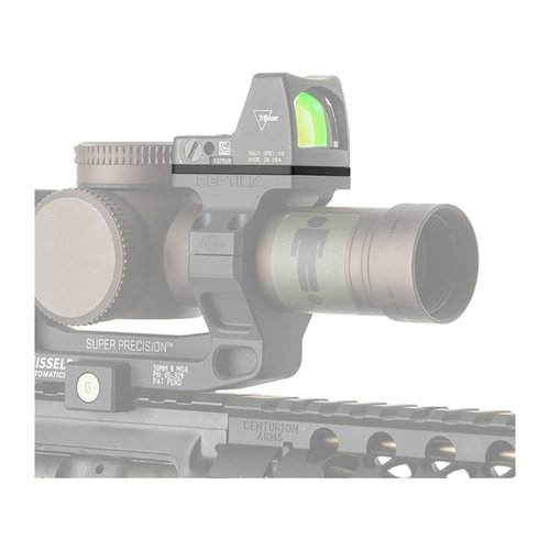 Il Reptilia ROF Riser sposta il mirino red dot Trijicon RMR/SRO di 2.5mm o 10mm, offrendo maggiore spazio per torrette alte e corpi ottici più grandi.