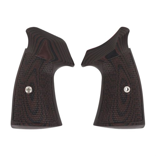 Le Tac Diamond Grips offrono una texture aggressiva e molto grip, realizzate in G10, ideali per uso tattico, portabilità e competizioni. Disponibili in square butt.