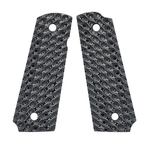 Le VZ Hydra Grips per 1911 offrono una presa aggressiva e confortevole, realizzate in G-10, perfette per tiro, competizioni e modelli full-size.