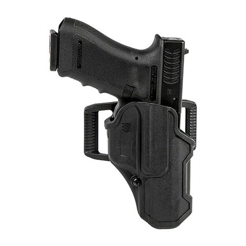 L'Ottima T-SERIES L2C HOLSTER offre sicurezza totale e accesso rapido grazie al sistema di ritenzione attivato dal pollice e materiali resistenti alle intemperie.