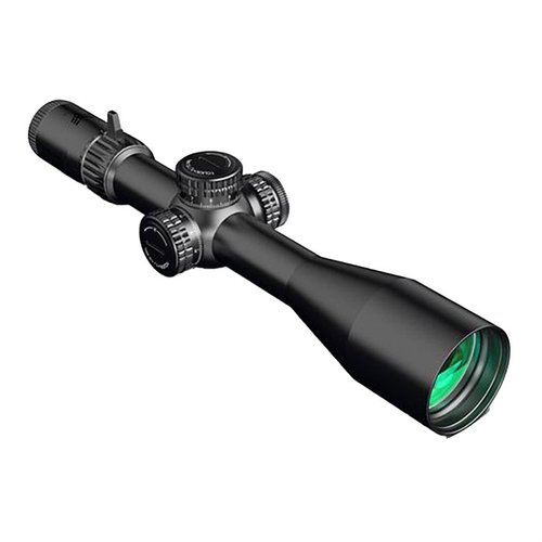 Il Warhawk 5-25x56mm FFP offre vetro cristallino, costruzione robusta, torrette tactical bloccabili e illuminazione notturna per una precisione senza pari.